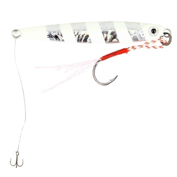 Пилькер Golden Catch Dasher 206 Glow 7g с поводком и тройником для ловли саргана, ставриди, луфаря, жереха, судака
