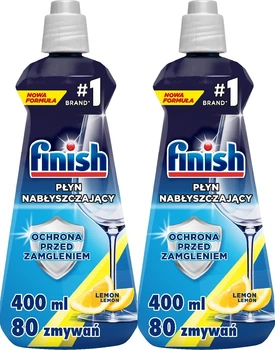 Ополіскувач для посудомийних машин Finish лимонний блиск 2 x 400 мл (5900627065718/2)