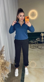 Жіночий легкий спортивний костюм (кофта+штани) Uaclothes 50-52 Синій (like36853-172801358)