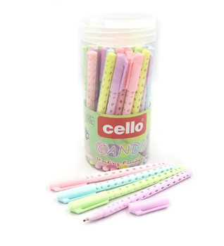 Ручка кулькова синя 0,7 мм, мікс CANDY CL-2371T(DSCN0709) 757050 Cello