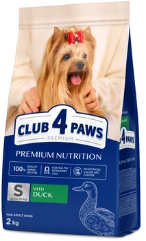 Полнорационный сухой корм для взрослых собак малых пород Club 4 Paws Premium С уткой 2 кг (B4541201) (4820269144637)
