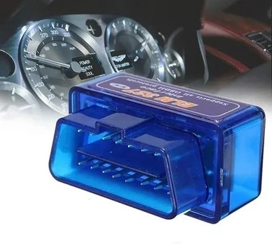 Автомобильный сканер 12 V Bluetooth OBD2 ELM327 v2.1 4,7 х 2,5 х 3,1 см, с поддержкой протоколов ISO/SAE, пластиковый, синий