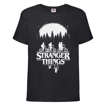 Футболка детская Очень странные дела (Stranger Things 0040) черная 164 см