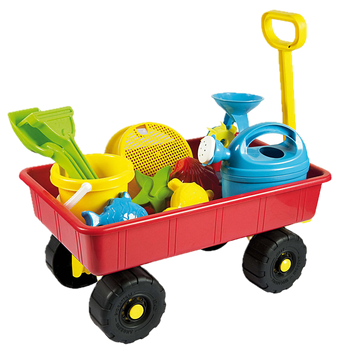 Набір для гри в пісочниці Androni Giocattoli Візок з іграшками 1420235 (8000796169945)