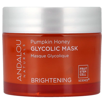 Гліколева маска Andalou Naturals "Pumpkin Honey Glycolic Mask" освітлююча з гарбузом і медом для покращення кольору шкіри та сяйва (50 г / 1,7 унції)