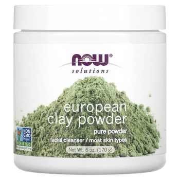 Європейська глина для обличчя NOW Foods, Solutions, European Clay Powder, в порошку, 170 г