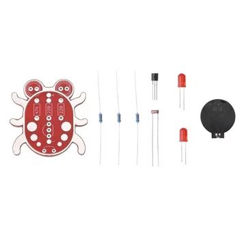 Электронный набор Weevil Eye – обучающий DIY-набор для пайки с LED-подсветкой, Красный