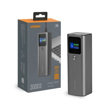 Повербанк 30000mAh VIDEX VPB-316 162W PD140W +Display 28608