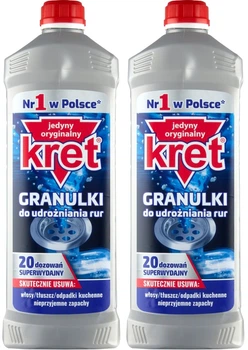 Гранули Kret для прочищення труб 2 x 800 г (5900931024685/2)