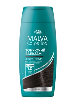 Бальзам тонуючий Acme Color Malva Color Ton 1.0 Чорна кава, 180 мл (4823115503411)