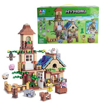 Конструктор Minecraft MY WORLD Домик в лесу / Дом на дереве — 495 деталей, 2 варианта сборки
