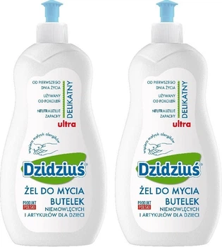Ultra delikatny żel Dzidziuś do mycia butelek 2 x 500 ml (5900133010769/2)