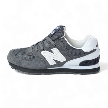 Женские кроссовки повседневные NB 574 Classic Grey White 37 (23,5 см) Серый