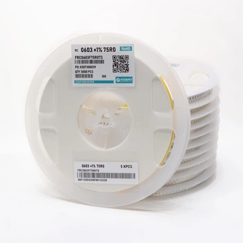 Резисторы SMD 0603 на бобине 1/10 Вт / RF0603-75R0-FJ / 75 Ом / 1% / 5000 шт