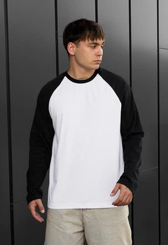 Лонгслів Staff su reglan white & black XL: XXL