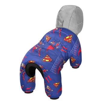 Комбинезон для собак WAUDOG Clothes Супермен Полиэстер для собак зимняя одежда для животных (593998)