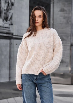 В'язаний жіночий свитер Staff gi milk oversize ML