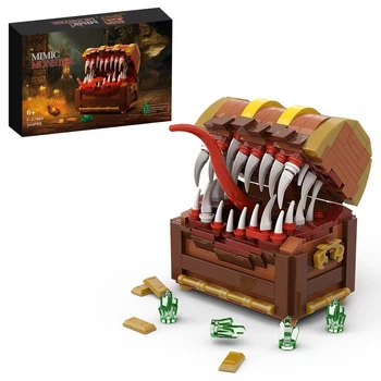 Конструктор MOC «Сундук Мимик» — Монстр-Сокровище из мира Dungeons & Dragons, 330 деталей