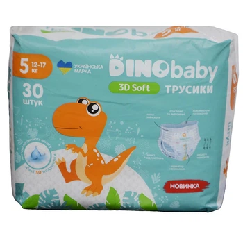 Діно бейбі підгузники-трусики №5 30шт 12-17кг