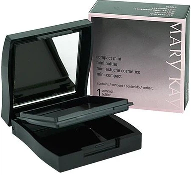 Компактний мініфутляр Mary Kay для косметики чорний