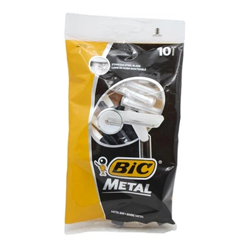 Станки для гоління одноразові Bic 10шт Метал 1 лезо (чорні)