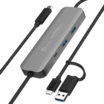 USB-хаб J5create Wormhole Switch Grey (JCH462-N) ( 13037 )