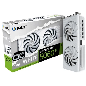Відеокарта GF RTX 5060 Ti 8 GB GDDR7 White OC Palit (NE7506TU19P1-GB2062M) ( 17733 )