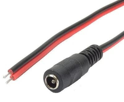 Шнур питания с гнездом 5,5/2,1 mm 28 см