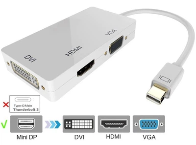 Переходник с Mini DisplayPort на DVI VGA HDMI mini dp