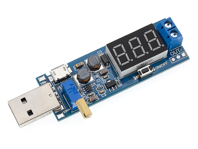 USB DC-DC универсальный регулируемый стабилизатор 3.5В - 1-24В 3Вт
