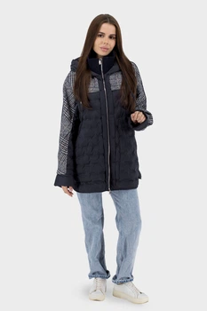 Жіноча куртка casual з качиним пухом і капюшоном на блискавці Snow Owl (чорний, XL), 116993, 116976