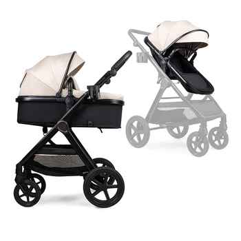 Універсальна коляска трансформер 2в1 Ninos Ventura, Light Beige екошкіра