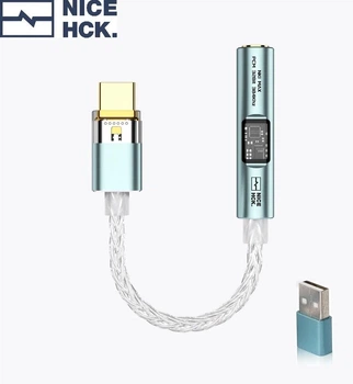 Підсилювач звуку NICEHCK NK1 MAX 31993 + MAX97220, перехідник, зовнішня звукова карта, ЦАП, DAC Type C to 3,5 мм + PC адаптер Mint