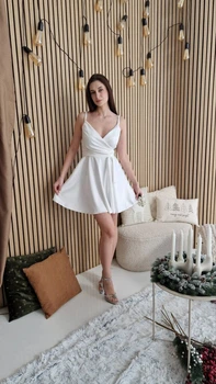 Белое короткое платье на выпускной вальс FashionYouWant L белый 43406406