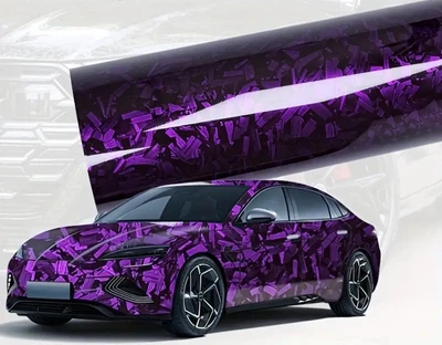 Защитная виниловая пленка для авто 10 см длина 150 см Purple Forged Carbon