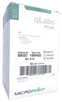 Тест-полоски для определения ПЧ-МНО qLabs QS-1-24 Pro 24 шт