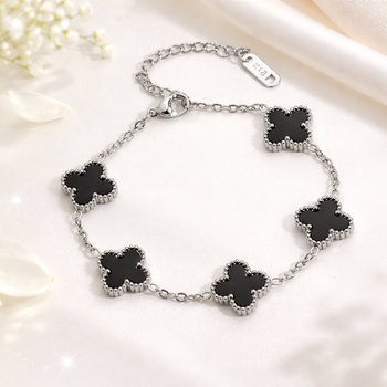 Браслет у стилі Van Cleef (Silver-Black)