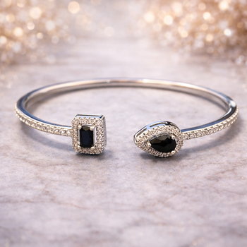 Браслет Квадрат-Крапля Silver-Black
