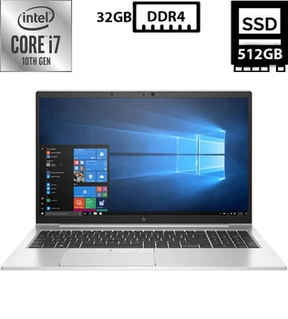 Ноутбук Hewlett Packard EliteBook 850 G7 15.6” IPS 1920x1080 Core i7-10610U 1.80GHz 32GB DDR4 SSD 512GB Intel UHD Graphics Камера (H850G7R32S512B3) Б/В