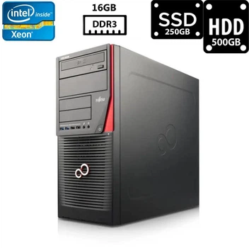 Компьютер Fujitsu Celsius W530 Xeon E3-1246 v3 16GB DDR3 SSD 250GB+HDD 500GB HD Graphics P4600/P4700 300W ATX (PCFW530R16S250H500A) Б/У