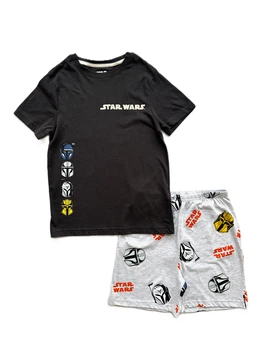 Піжама (домашній костюм) Primark футболка + шорти Star Wars чорно-сіра 8-9р., 134см