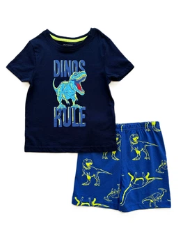 Піжама (домашній костюм) Primark футболка + шорти Dinos Rule темно-синя 2-3р., 98см
