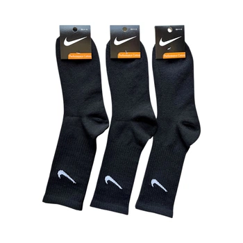 Набір чоловічих шкарпеток Nike теніска з резинкою 3 пари 41-45 Black-White