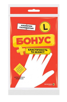 Рукавички гумові БОНУС унів. L економ (великі)