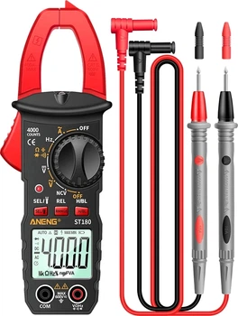 Токовые клещи (Мультиметр цифровой) ANENG ST180 (600V AC/DC 400A AC) Red (44239)