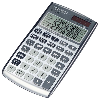 Калькулятор CITIZEN кишеньк. СРС-210GL сірий металік, 10розр. (136*79мм) /СРС-210GL/