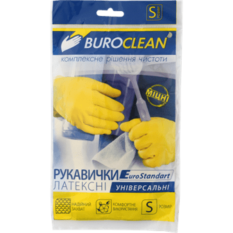 Рукавички гумові BUROCLEAN унів. S (малі) /10200300/