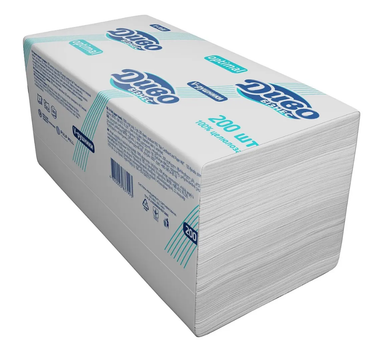 Рушники паперові V-скл. ДИВО Optimal Бізнес 200арк. 23х25см, 2-шар. білі (20)