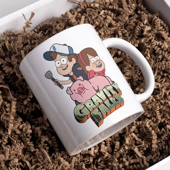 Чашка чорна хамелеон матова Gravity falls Гравіті фолз 330 мл (ГФ01397)