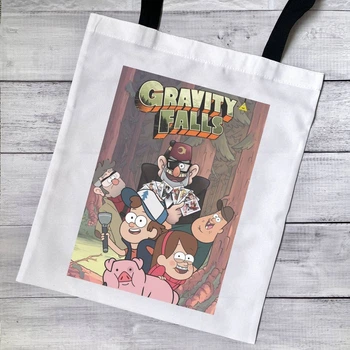 Эко сумка, шопер с принтом Gravity falls Гравити фолз 39х34 см (ГФ01489)